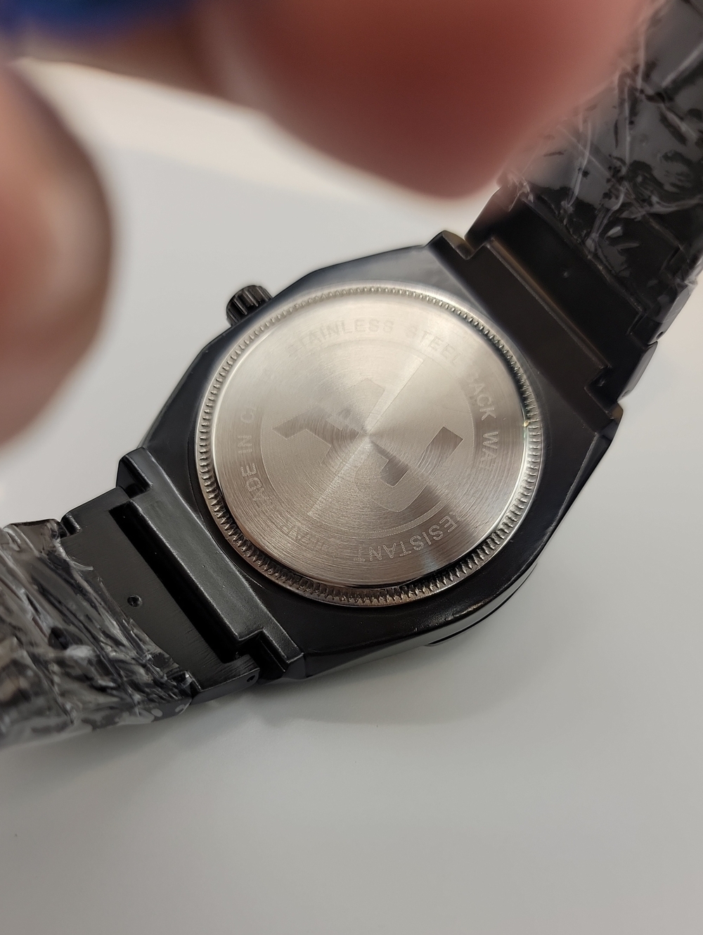 NEW⌚️AJ Quality Watches Matte Black Quartz Men’s 45.5mm Watch Black Sunray Dial - Picture 11 of 12